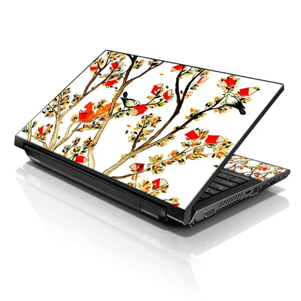 LSS 15.6 & 17.3 Inches Laptop Notebook Skin Sticker - Birds on Branches Love